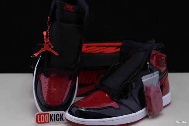 Cheap TBK Air OG 1 Patent High Jordan 555088-063 Bred 0818